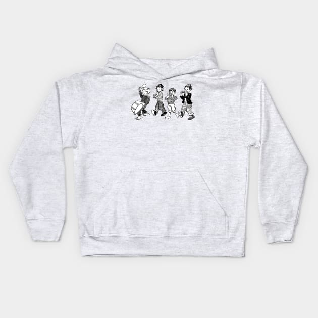 Musical band with children Kids Hoodie by Marccelus